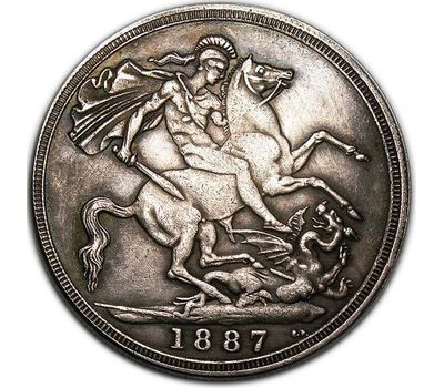  Монета 2 фунта 1887 Великобритания (копия), фото 2 